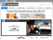 Tablet Screenshot of golimousines.com